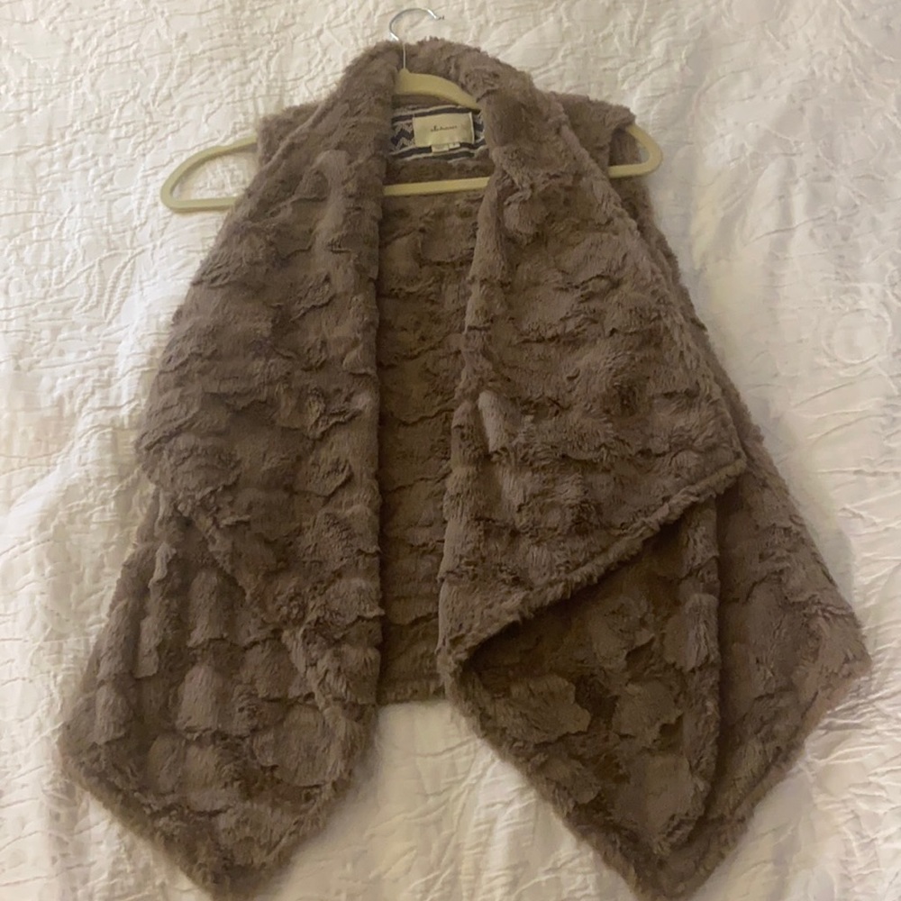 Anthropologie Faux Fur Vest Size Small